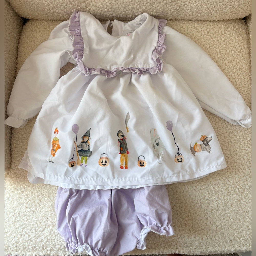 Emi Claire Smocks Halloween March Bloomer Set